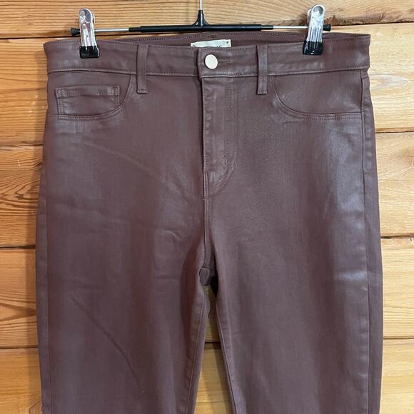 L’Agence Margot coated pants brown Size 30 - Picture 3 of 7
